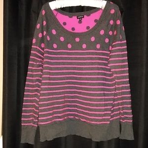 EUC Torrid Polk a dot sweater size 1 14/16 1X 2X